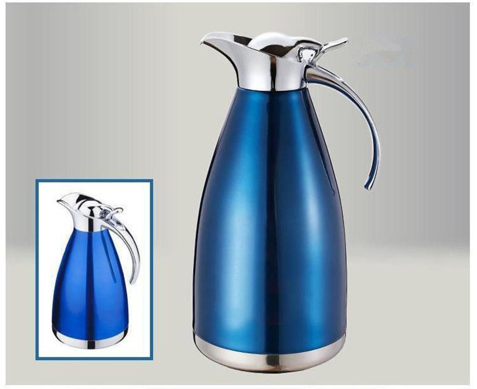 MEGOOD 1.5L Stainless Steel Coffee Carafe Home Vacuum Insulation Pot(Red) N3