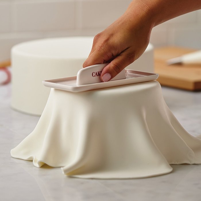 Cake Boss Decorating Tools Plastic Fondant Smoother, Cream N3