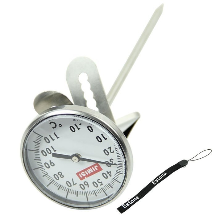 Estone Kitchen Craft Barista Espresso Coffee Frothing Tea Milk Latte Jug Thermometer (350ml Jug) N2