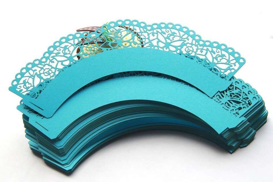 Kuke 24 pcs Butterfly Flower Laser Cut Cupcake Wrappers Cupcake Liners Muffin Container for Baby Shower Baby Birthday... N5