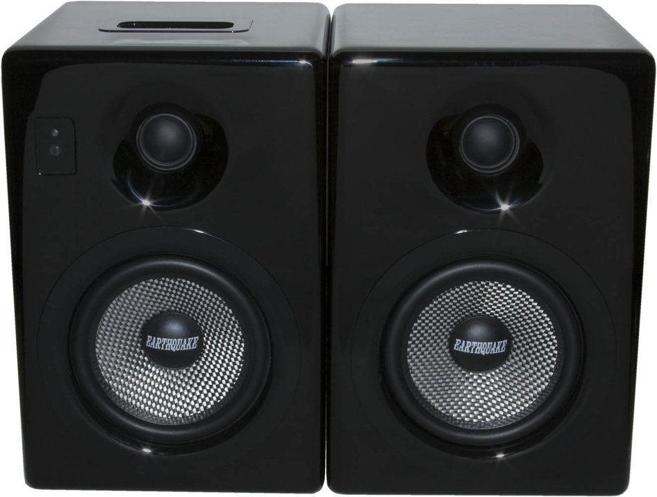 Earthquake Sound IQ52S iPod Docking Speaker System (Silver Piano Gloss, Pair) N13