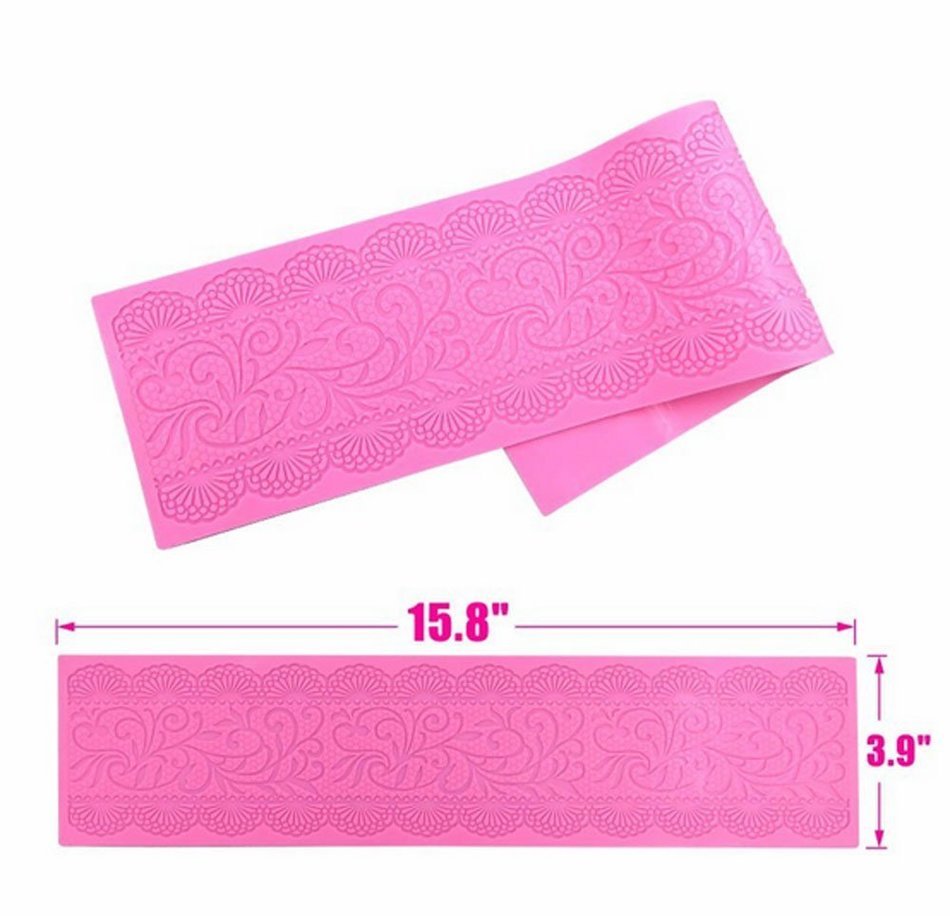Fondant Cake Decorating Lace Silicone Mold Mat Tools Wedding Flower Embossing Mould Baker and more N3