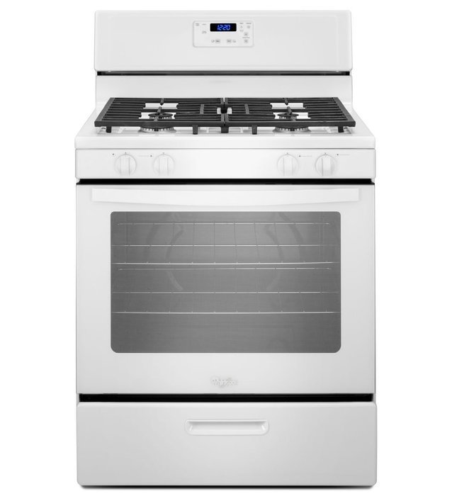 WHIRLPOOL GIDDS-119253 Whirlpool 30" 5.1 cu. ft. Single Oven Free-Standing Gas Range, White - 119253