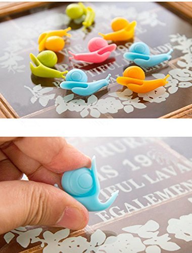Hot Sale 5 PCS Cute Snail Shape Silicone Tea Bag Holder Cup Mug Candy Colors Gift Set N2