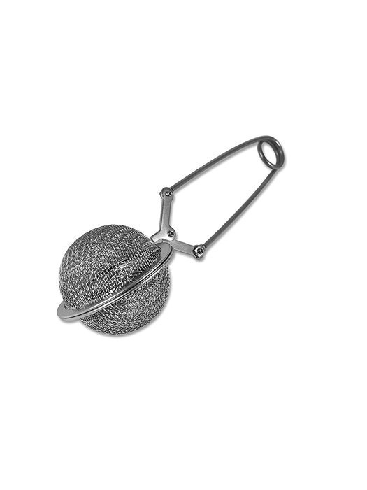 Round Double-Mesh Stainless Steel Tea Infuser Stir Wand, w/ Jointed Clip Clamp Handle