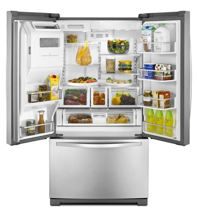 Whirlpool WRF989SDAB 28.6 Cu. Ft. Black French Door Refrigerator - Energy Star N6