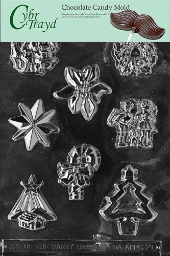 Cybrtrayd C020 Assorted with Star Life of the Party Chocolate Candy Mold with Exclusive Cybrtrayd Copyrighted...