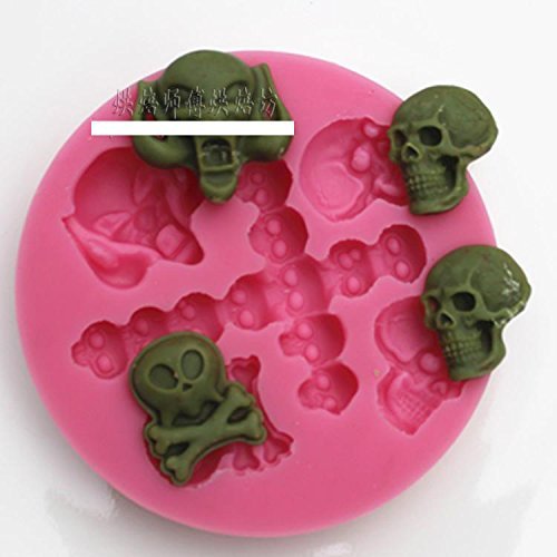 Anyana Halloween Skull Silicone Fondant Mold Cake Decorating Pastry Gum Pastry Tool Kitchen Tool Sugar Paste Baking... N2