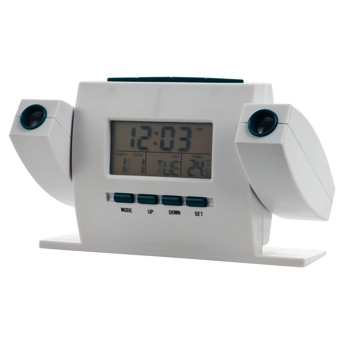 Dual Projection Alarm Clock with FM Radio - Includes Bonus Deck of Cards!