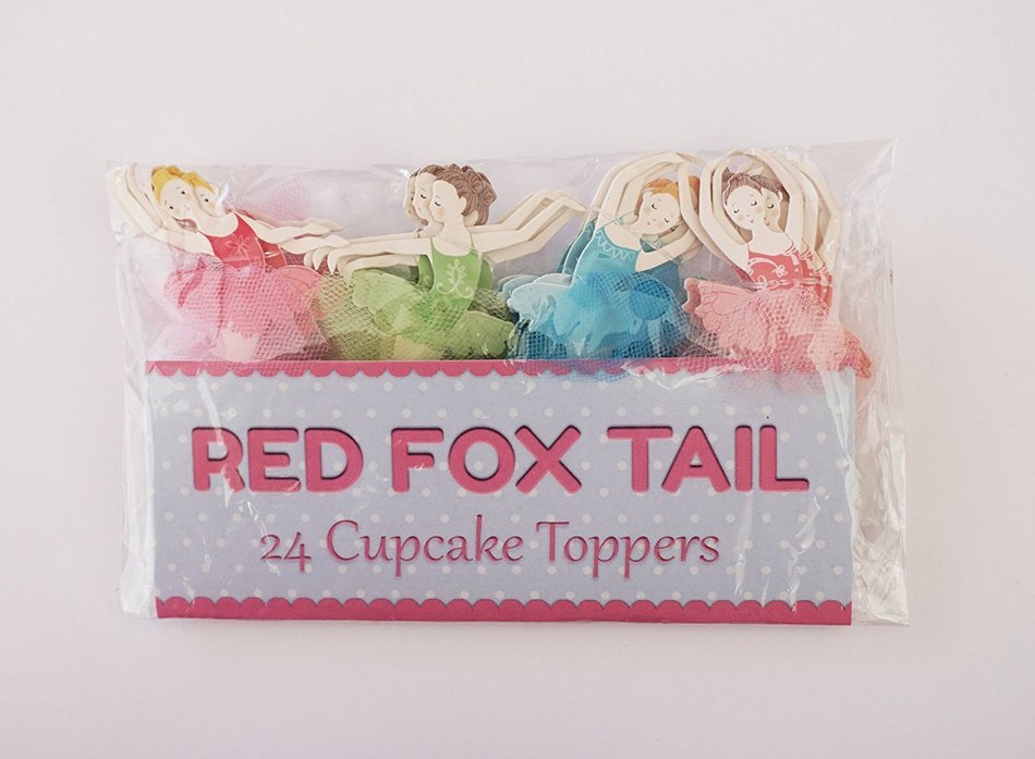 24 Ballerina Ballet Girls Cupcake Toppers - Red Fox Tail &trade;