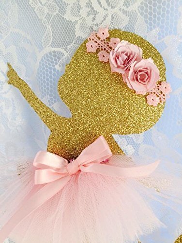 Baby Girl Ballerina Cake Topper or Cupcake Toppers