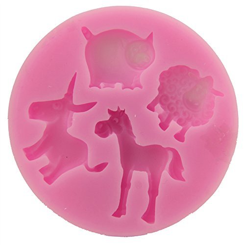 Let'S Diy Cake Decorating Cartoon Pig Sheep Horse Shaped Silicone Mold Fondant Fondant Sugar Art Tools N4