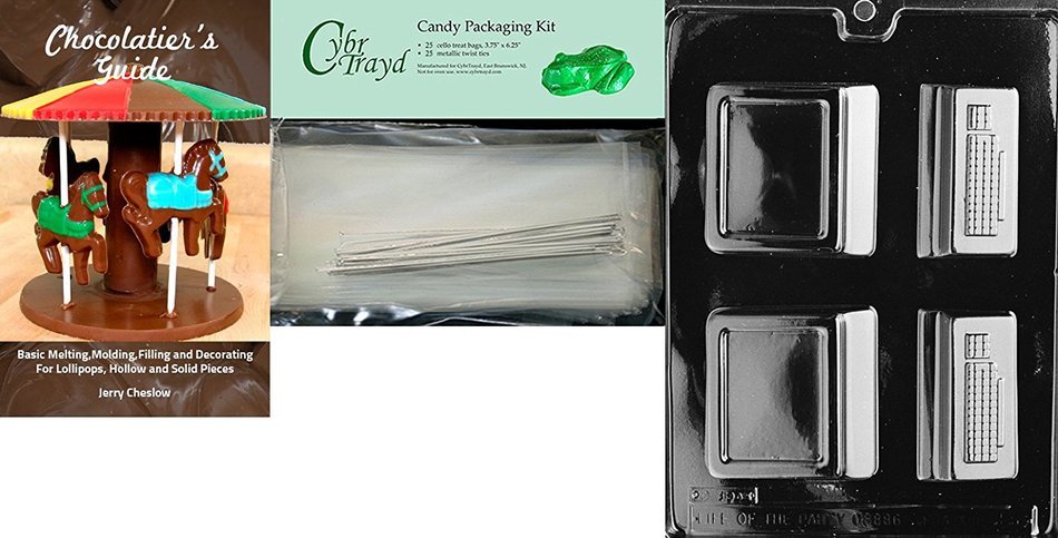 Cybrtrayd J036 Medium Computer Chocolate Candy Mold with Exclusive Cybrtrayd Copyrighted Chocolate Molding Instructions N6