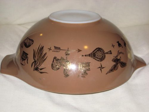 Vintage 1960's Pyrex Cinderella - Mixing Batter Bowl - Early American Americana - 4 Quart #444