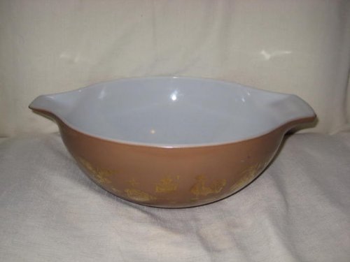 Vintage 1960's Pyrex Cinderella - Mixing Batter Bowl - Early American Americana - 4 Quart #444 N2