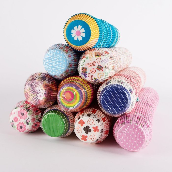 TecGeo(TM) 1000pcs/set Paper Cup Cake Muffin Case Christmas Wedding Cake Decorating Tools Cupcake Liners Mold... N4