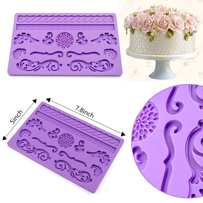 2win2buy Silicone Lace Mold Mould Sugar Craft Fondant Mat Cake Decorating Sugarcraft Tool