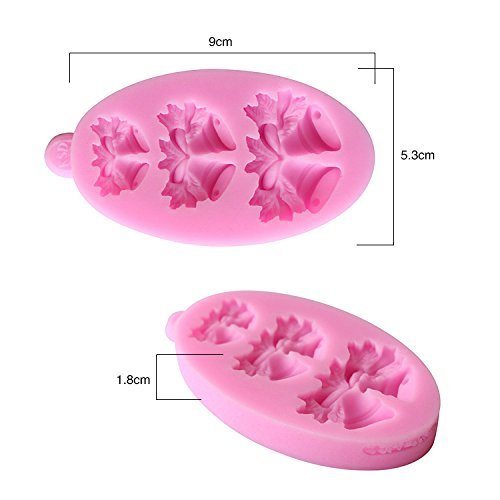 Mr.S Shop 3D Christmas Gift Christmas Bells Silicone Biscuit Fondant Mold Jelly Chocolate Mould Cake Decorating... N2