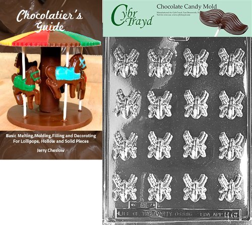Cybrtrayd "Bite Size Spiders" Halloween Chocolate Candy Mold with Chocolatier's Guide