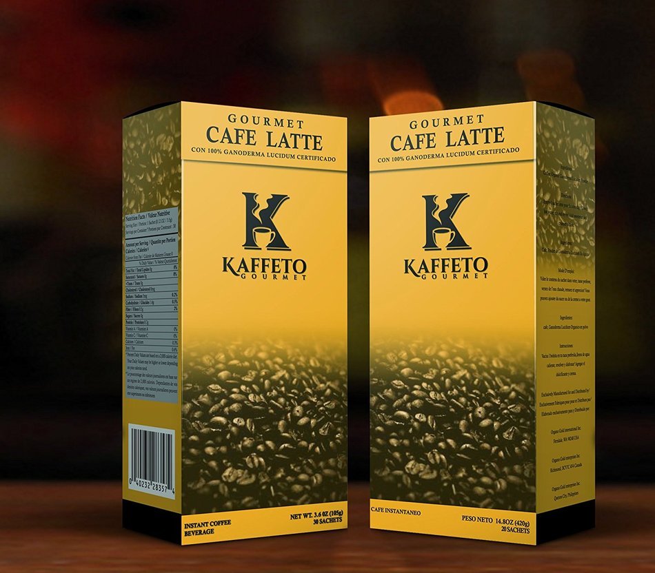 Kaffeto Ganoderma Lucidum Latte Coffee 1 Box Healthy Organic Reishi Lingzhi N2