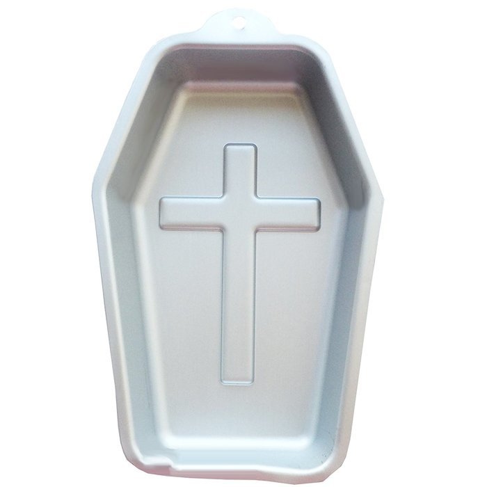 Halloween Coffin Metal Cake Tin Novelty Pastry Baking Pan mold novelty baking pan approx. 170X215X55MM N2