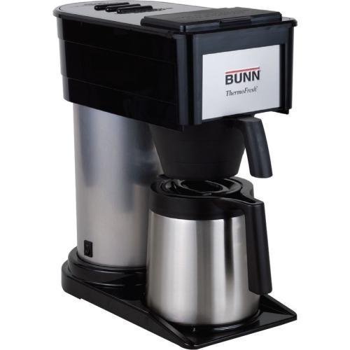 382000002 BUNN 10-Cup Thermofresh Home Brewer - 900 W - 10 Cup(s) - Black, Silver - Stainless Steel