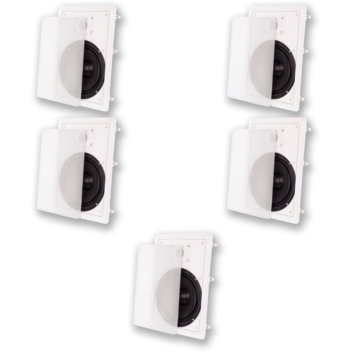 Acoustic Audio MT8 In Wall 8" Home Theater 5 Speaker Set 2 Way 1500 Watt MT8-5S