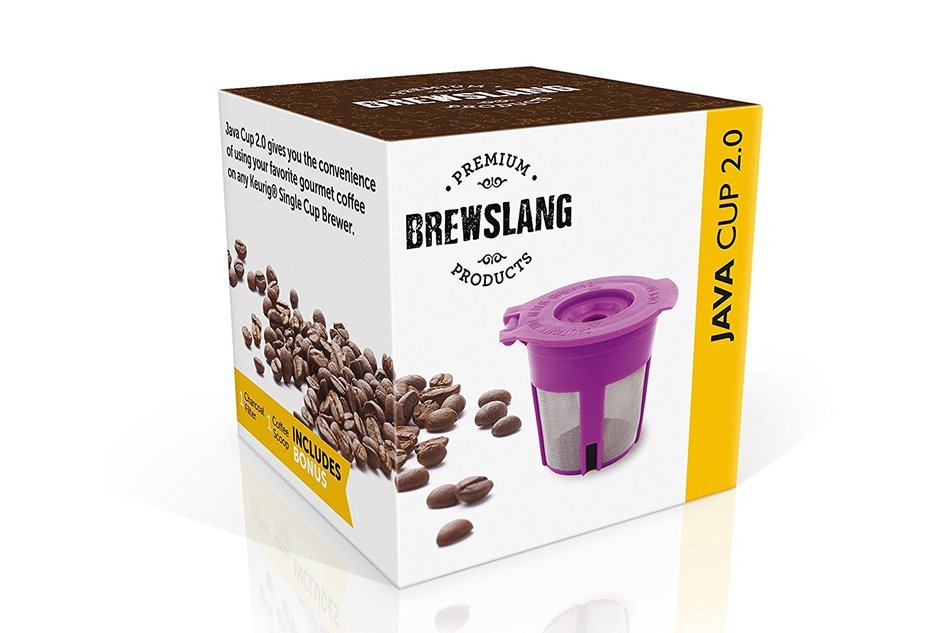 Brewslang Reusable K-Cup Filter "JAVA CUP 2.0" for Keurig Single Cup Brewers -Fits K200-K225-K250-K275-K300-K325...