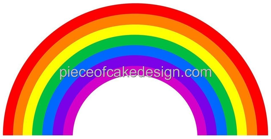 8" Round ~ Cartoon Rainbow Bright Birthday ~ Edible Image Cake/Cupcake Topper!!!