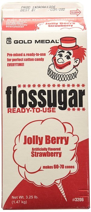 Gold Medal 3202 Pink Vanilla Flossugar, 1/2 Gallon Carton N21