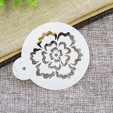 Y&XL&H Brush Embroidery Flower Cookie Stencil, Cake Side Stencil, Cookie stencil, round stencil for decorating... N4