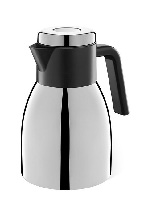 ZACK 21010 "CALDO" Glossy Thermal Jug, 33.8 oz/8.5" x 5.4", Silver