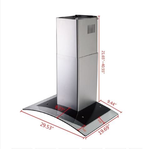 30" Kitchen Wall Mount Stainless Steel Glass Range Hood Stove Vents N5