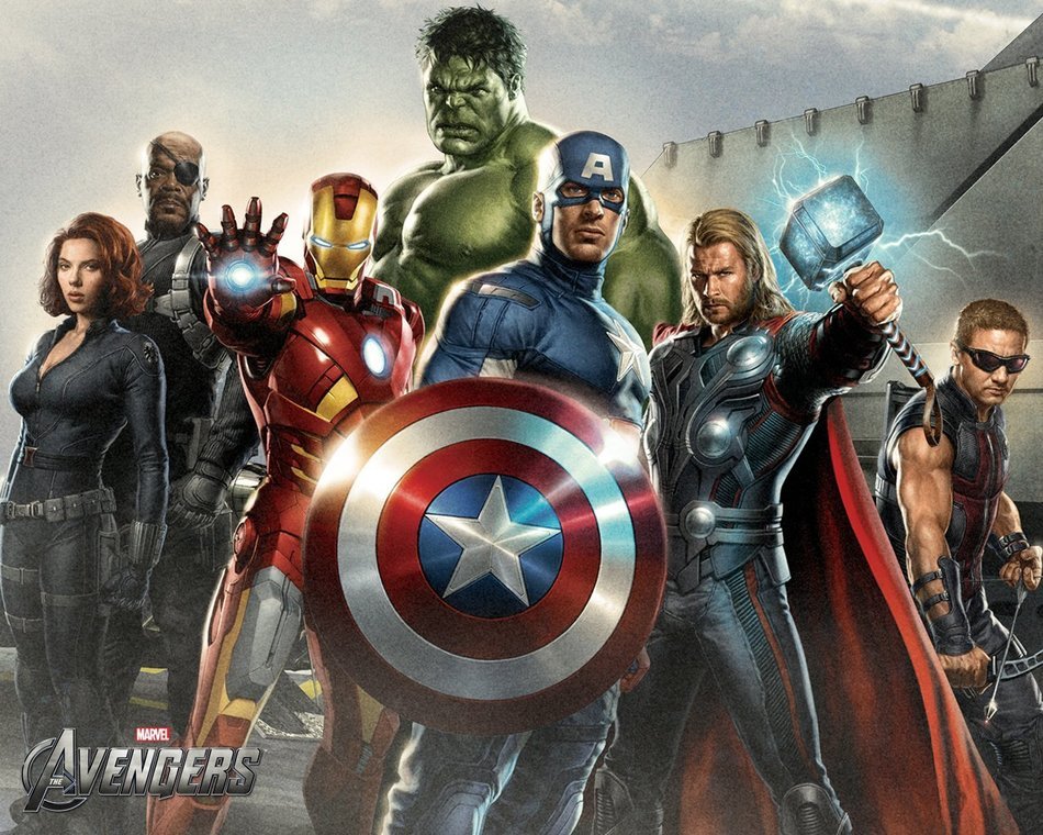 The Avengers Group ~ Edible Image Cake / Cupcake Topper
