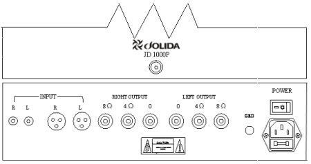 Jolida JD1000P Stereo Tube Power Amplifier (Black) N2