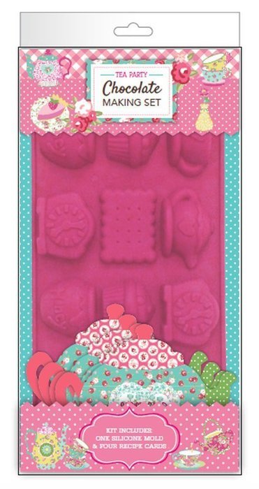 Handstand Kitchen Chocolate Factory Tea Party Silicone Chocolate Mold with Recipe Cards N2