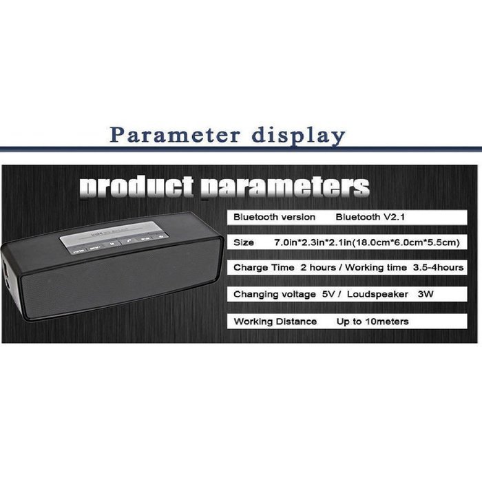 Bluetooth Speaker Altavoz Speakers Parlantes Bluetooth 3D Surround Subwoofer Stereo HIFI Caixa De Som Support... N7