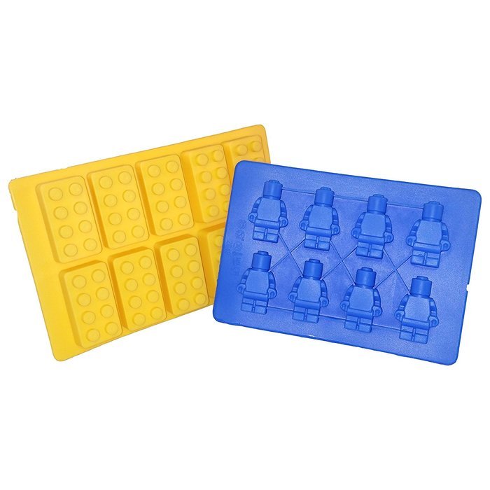 Building Brick + Minifigure Silicone Ice Cube Trays, Jello, Gummy Candy & Cake Baking Molds For Lego Lovers -... N2