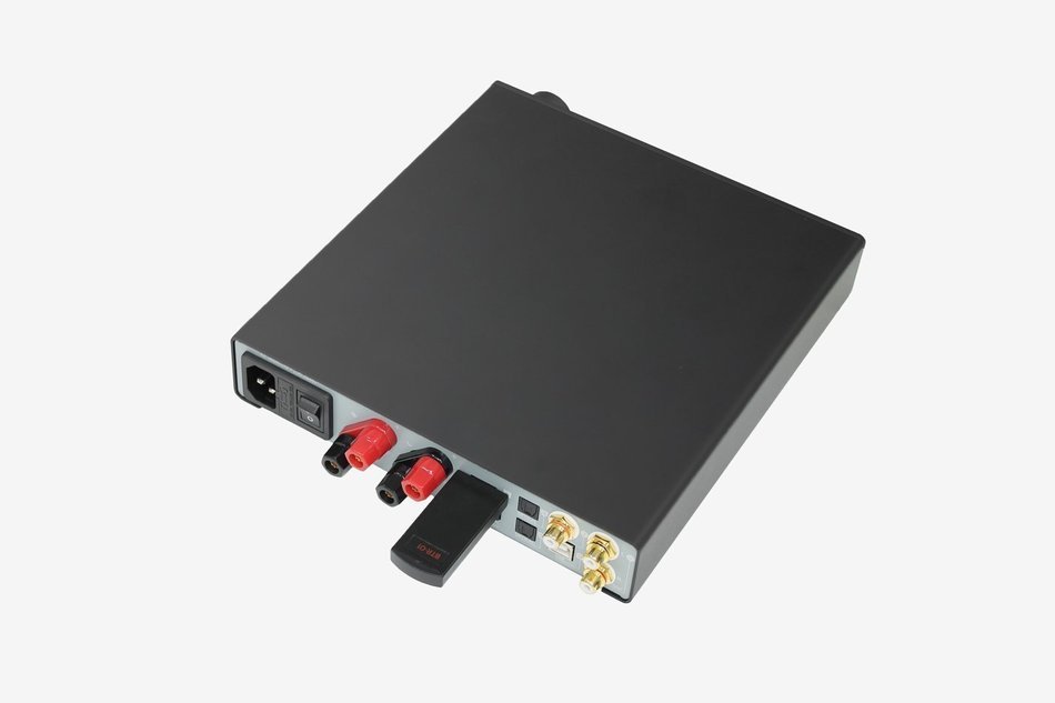 NuForce DDA120 Powerful Integrated Digital Amp with BTR1 Bluetooth Receiver Dongle Included (Silver) N9
