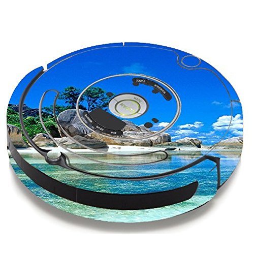 Skin Decal Vinyl Wrap For IRobot Roomba 650 655 Vacuum / Island Paradise Beach