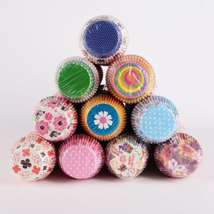 TecGeo(TM) 1000pcs/set Paper Cup Cake Muffin Case Christmas Wedding Cake Decorating Tools Cupcake Liners Mold... N5
