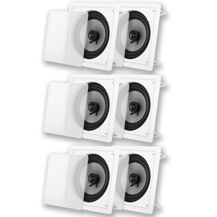 Acoustic Audio CS-I82S-3PR 300 Watt 8" 2-Way Home Theater In-Wall/Ceiling Speakers (3-Pair)