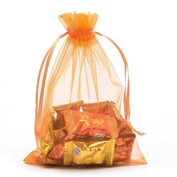 Yansanido 13x18cm /5x7 Inches 100pcs Beautiful Transparent 10 Color Organza Drawstring Pouches candy Jewelry Party... N14