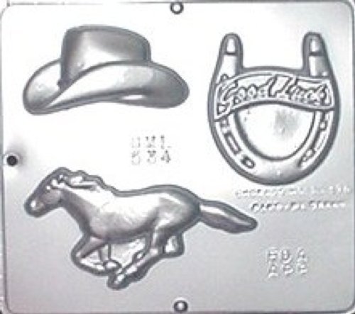 Cowboy Assortment Western Chocolate Candy Mold 534