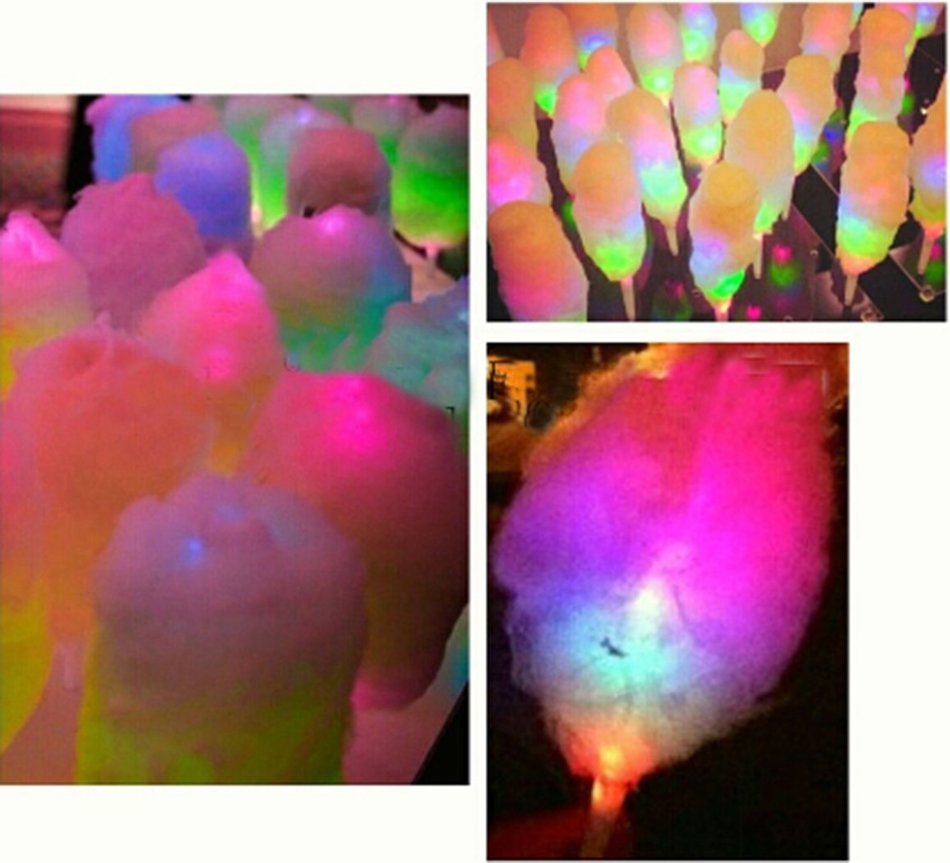 8 Function LED Cotton Candy Glo Cones 50 Count (30, White) N5