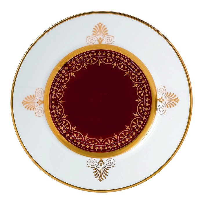 Wedgwood Anthemion Ruby Bread and Butter Plate, 6.0-Inch, Red