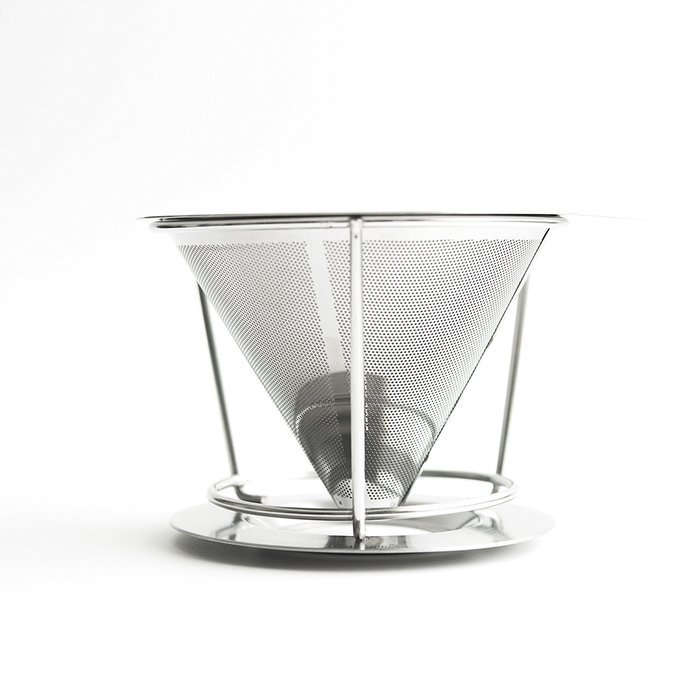 Brewfuze Pour Over Coffee Dripper Filter | Durable & Rust Proof Stainless Steel Drip Coffee Cone With Double Mesh... N4