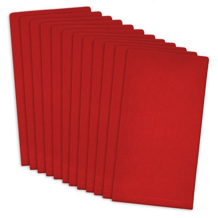 DII 100% Cotton, Machine Washable Everyday Basic Buffet Napkin, 16 x 16", Cream, Set of 12 N6
