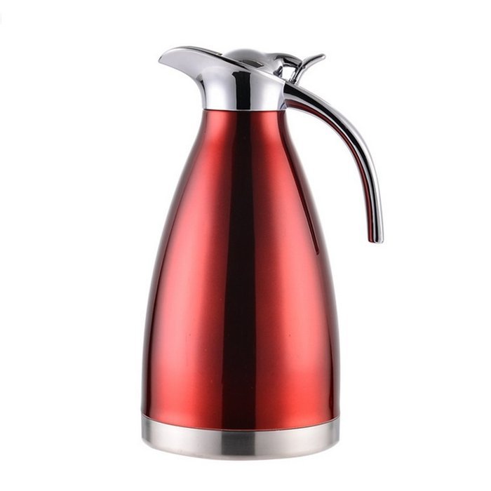 MEGOOD 1.5L Stainless Steel Coffee Carafe Home Vacuum Insulation Pot(Red) N6