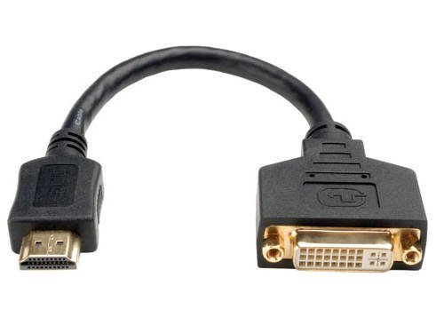 Tripp Lite 8-inch HDMI-M to DVI-D Cable Adapter (M/F), 8-in. (P132-08N) 8" HDDVI